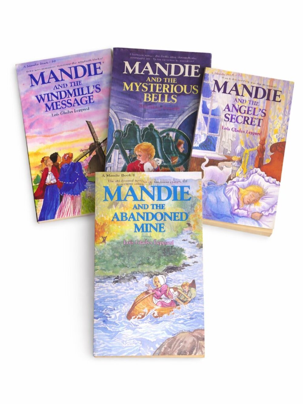 Mandie Book Lot x4 Lois Gladys Leppard Vintage Christian Mystery Series Windmill